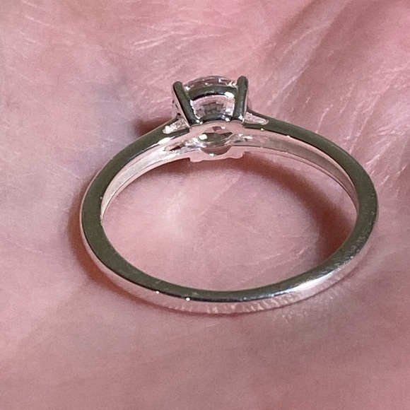 Swarovski Cubic Zirconia and Sterling Silver Solitaire Ring - Picture 8 of 10